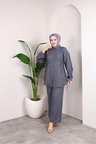 HİRA LİFE FASHİON Γυναικείο υφασμάτινο σετ δύο τεμαχίων από ύφασμα φράουλα Γι...