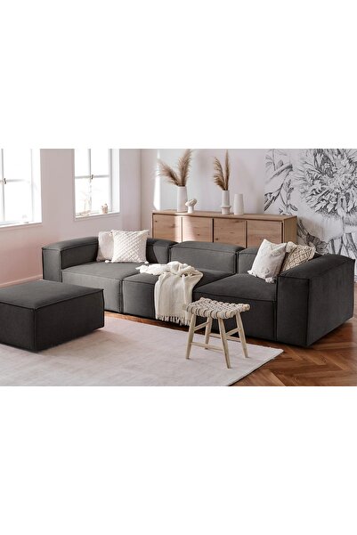 Vivense Relax Soft Standart 4 Modül Köşe Koltuk, Antrasit Kahve