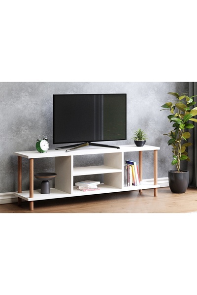 Vivense Tivo Televizyon Sehpası, Beyaz, 120 Cm