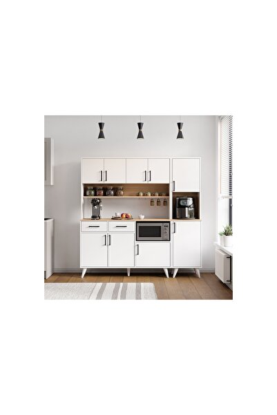 Vivense LAVO ÇOK AMAÇLI KAHVE KÖŞESİ DOLABI, 9 KAPAKLI, 180 CM