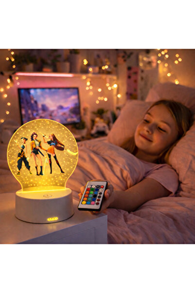 ILUMISHOP KPOP HunterX Demons Anime LED Night Light, 7 Colors, USB Power or 3...