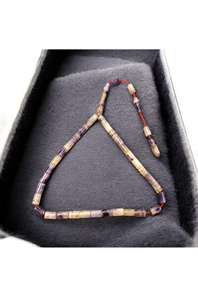 İnan Tesbih سبحة من الخرز الكهرماني الناري مصنوعة يدويًا بالكامل من طراز بطول...