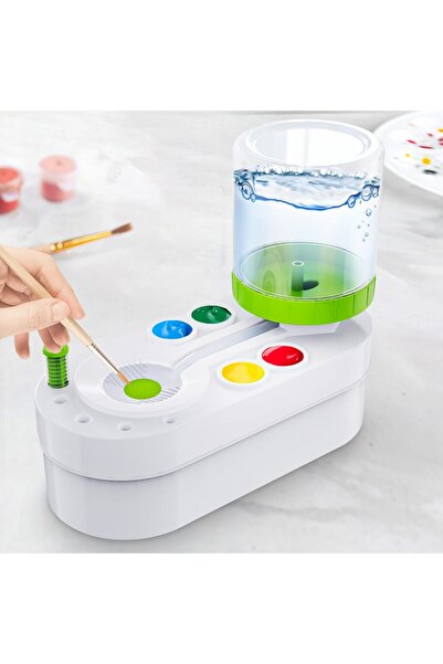 Arabest أداة شطف مزودة بمنظف للفرشاة، ونظام تنظيف الأدوات الفنية للأطفال والكبار