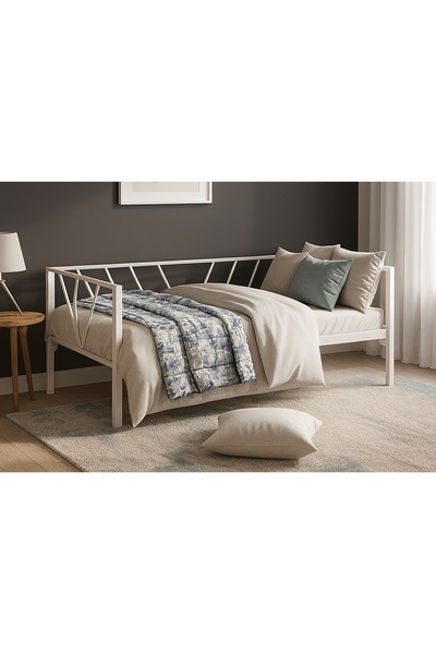 Vivense ALCHERA DAYBED METAL KARYOLA, BEYAZ, 90x200