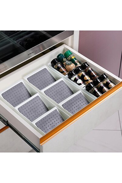 Arabest منظم توابل مائل بثلاثة أرفف، 3 قطع، تخزين ذكي للأدراج مصنوع من بلاستي...