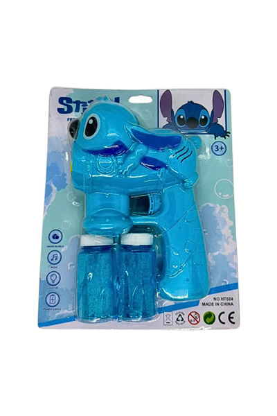 OEM Water Blaster Automat Baloane de Sapun Stitch, Include 2 Rezerve Solutie,