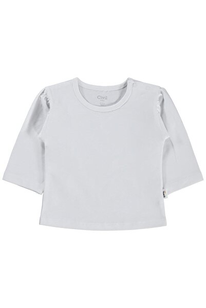 Civil Baby Απλό Βασικό Φούτερ 6-18 Μηνών - Λευκό