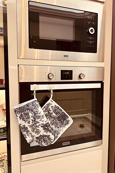 aymira home 2-Piece Kitchen Glove Set French Country Pattern Thermally Insula...