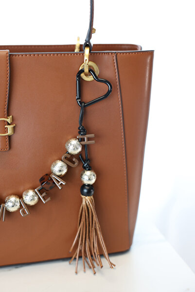 E MODA London Breeze Charm - Brown and Gold Bag Accessory