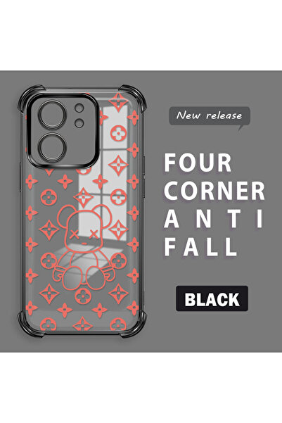 ucuc حافظة شفافة متوافقة مع Mi 13T Pro/Mi 13T ذات أربعة زوايا من السيليكون ذا...