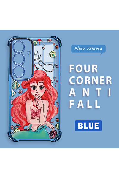 ucuc غطاء سيليكون شفاف متوافق مع سامسونج جالاكسي إس 25 بأربعة زوايا وحواف لامعة