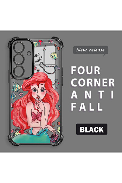 ucuc غطاء سيليكون شفاف متوافق مع سامسونج جالاكسي إس 24 بأربعة زوايا وحواف لامعة