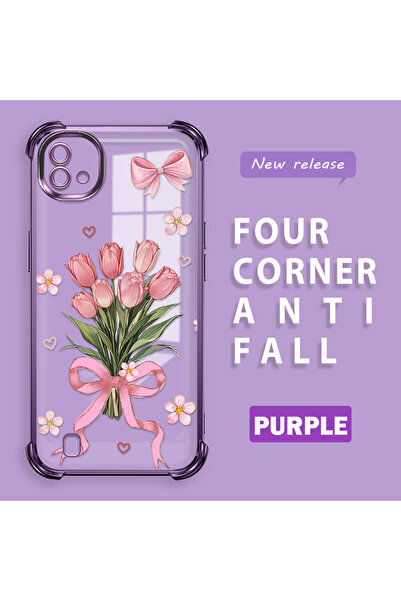 ucuc حافظة ذات حواف لامعة متوافقة مع هاتف Realme C20/C20A مصنوعة من السيليكون...