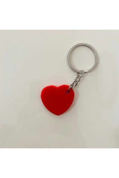 Serüven 3D Red Heart Keychain – Stylish and Minimalist Design