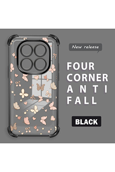 ucuc غطاء حماية شفاف متوافق مع ريدمي نوت 14 برو 4G، مصنوع من السيليكون بأربعة...