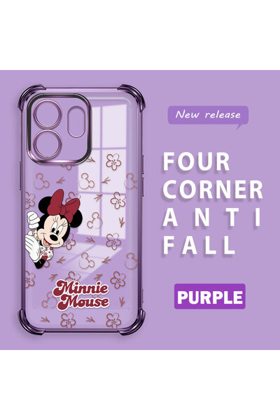 ucuc حافظة شفافة متوافقة مع هاتف Infinix Smart 9 مصنوعة من السيليكون بأربعة ز...