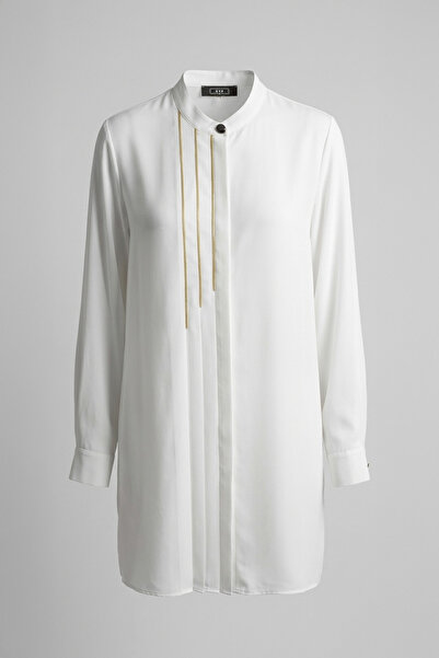 Kayra Kadın Büyük Beden Tunik - Ekru