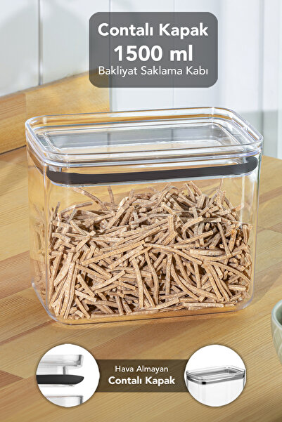 Meleni Home Pure Rectangular Storage Container - Airtight Transparent Mica Fl...