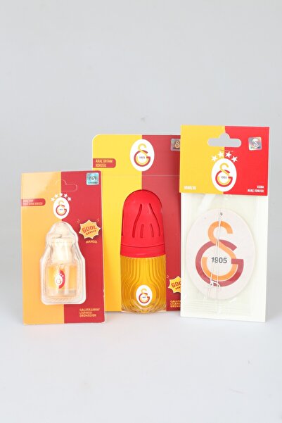 Galatasaray DEKOMUS İLE LİSANSLI 3'LÜ OTO KOKUSU SETİ ARAÇ CAM DİKİZ AYNASI K...