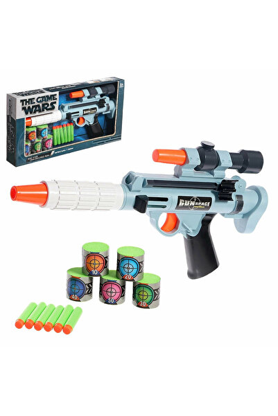 DasToys Kids Foam Dart Blaster Gun Toy Set with Target Shooting Game – Safe S...