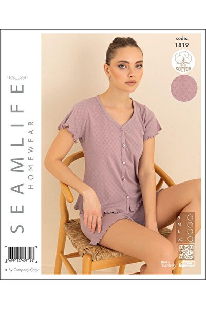 ROYAM Seamlife Women's 100% Cotton Short-Sleeve Shorts Suit