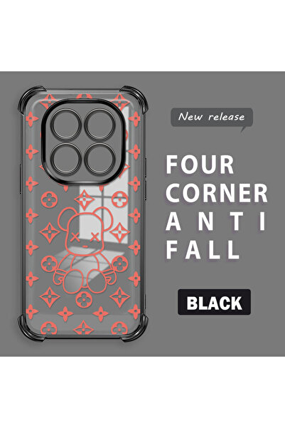 ucuc غطاء حماية شفاف متوافق مع ريدمي نوت 14 برو 4G، مصنوع من السيليكون بأربعة...