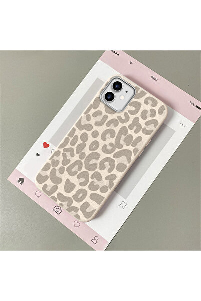 CASEVIBE iPhone 12/12 Pro Uyumlu Şık leopar desenli, deri dokulu telefon kılıfı