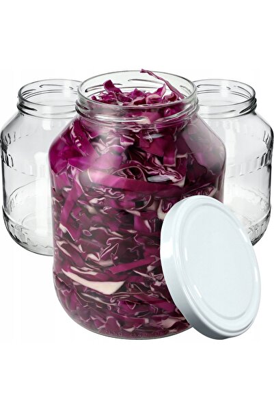 KADAX 8x Borcan 2,5 L Borcane Borcan pentru Miere, Confituri, Castraveți, Lic...