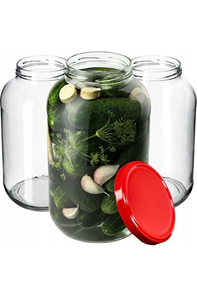 KADAX 8 buc. Borcane de 4 L, borcan pentru miere, conserve, castraveți, lichi...