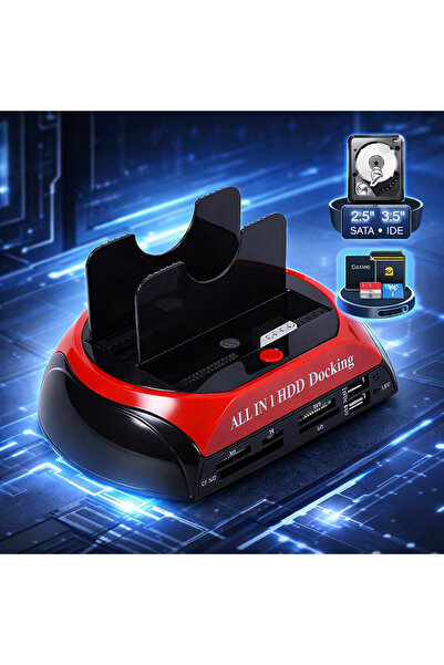 MDSTECH USB 2.0 Hdd Docking Station 2.5 3.5 Ide Sata Disk Cloning Multi Card ...