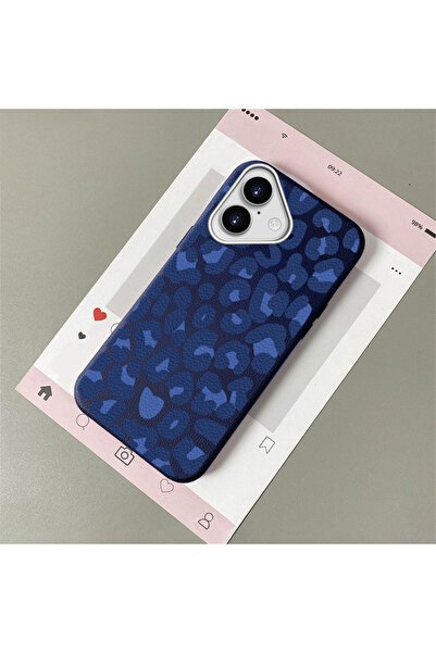 CASEVIBE iPhone 16 Uyumlu Şık leopar desenli, deri dokulu telefon kılıfı