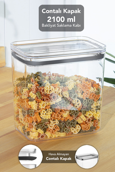 Meleni Home Pure Rectangular Storage Container - Airtight Transparent Mica Fl...