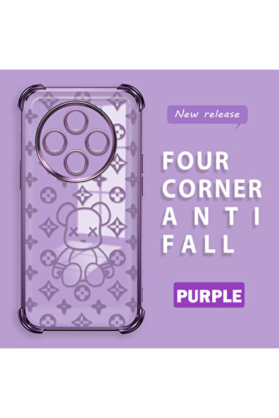 ucuc غطاء حماية شفاف متوافق مع ريدمي 14C بأربعة زوايا من السيليكون مع حواف لامعة