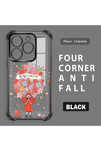 ucuc غطاء حماية شفاف متوافق مع تكنو سبارك 20/20C، مصنوع من السيليكون بأربعة ز...