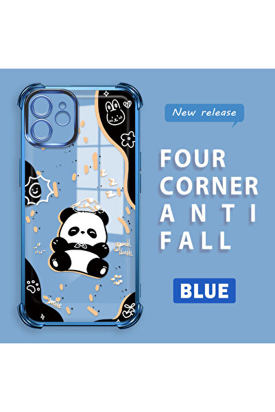 ucuc iPhone 12 Compatible Transparent Four Corner Silicone Coated Glossy Edge...