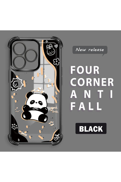 ucuc حافظة حافة لامعة متوافقة مع هاتف Realme C53 مصنوعة من السيليكون الشفاف ب...