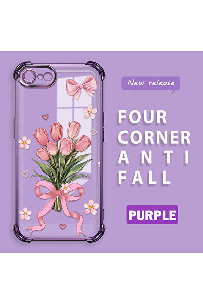 ucuc حافظة شفافة متوافقة مع iPhone 7/8/SE 2020 2022 مصنوعة من السيليكون بأربع...