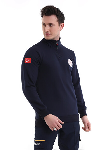Generic Brand (OUTLET) 112 سويت شيرت برقبة دائرية - أزرق داكن