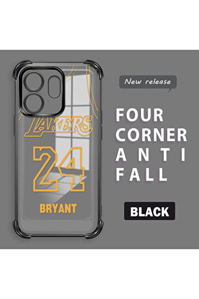 ucuc حافظة شفافة متوافقة مع هاتف Infinix Smart 9 مصنوعة من السيليكون بأربعة ز...