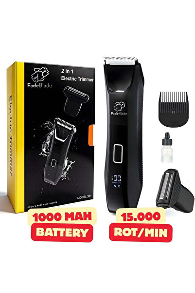 FadeBlade Masina Tuns 2in1 CrownTrim, LED, Lame Ceramice, Fara Fir, Digital, ...