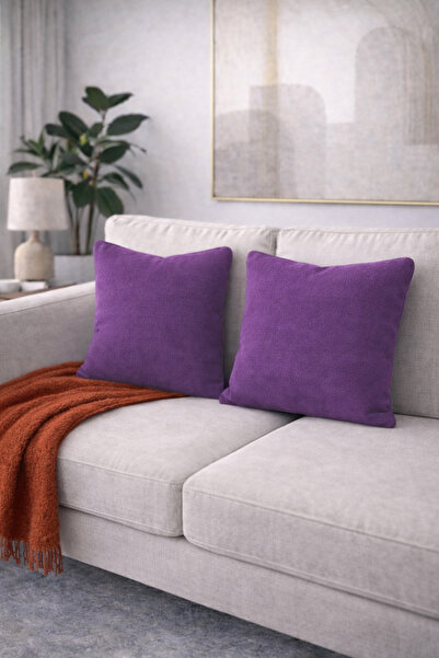GOCCIA HOME Husă de pernă decorativă din 4 piese, texturată din bumbac, moale...