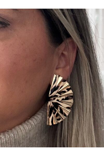 bijux by mrv Leopard Fan Earrings