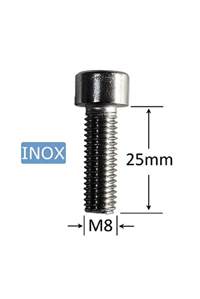inox Surub M8x25mm Cap Cilindric Imbus DIN 912 - 50 buc/cutie