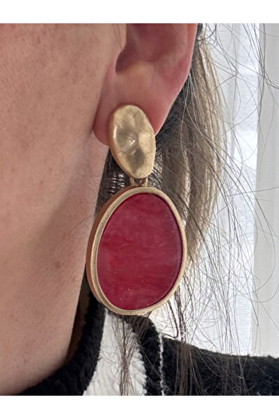 bijux by mrv Glittery Coral Color Vintage Earrings