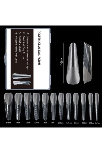 delis Επαναχρησιμοποιούμενα νύχια τεχνητά Marquise, TIPS21, Αμυγδαλωτά, 120 τ...