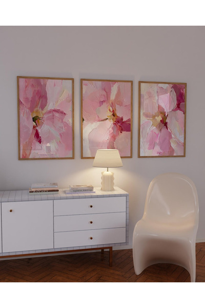 Tuba Decor 3 Piece Wooden Framed Living Room Hall Table Set Vintage