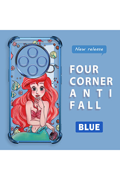 ucuc غطاء حماية شفاف متوافق مع ريدمي 14C بأربعة زوايا من السيليكون مع حواف لامعة