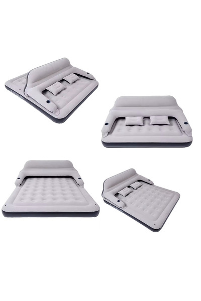 OEM Saltea Gonflabila Queen Size, cu Spatar, Brate laterale si Perne, Pat Gon...