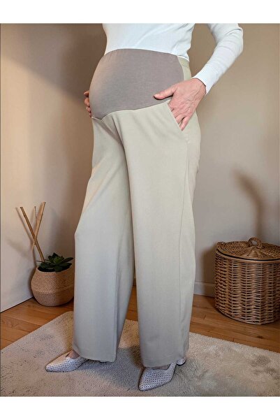 Tria Maternity Woven Fabric Wide Leg Pants