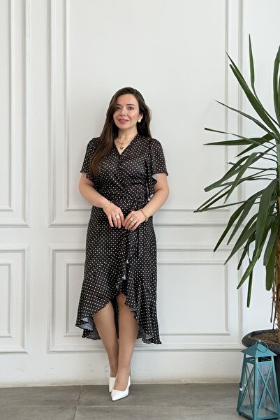 yb yağmur butik decolteu petrecut în V Rochie din cu buline piese